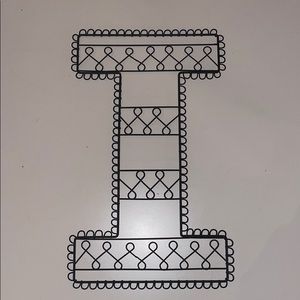 Black Letter I decoration for the home